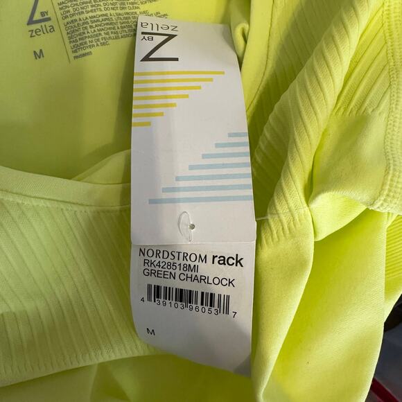 Z by Zella Activewear Top WMNS M Green Charlock Pullover Seamless Short Sleeve - Picture 6 of 6